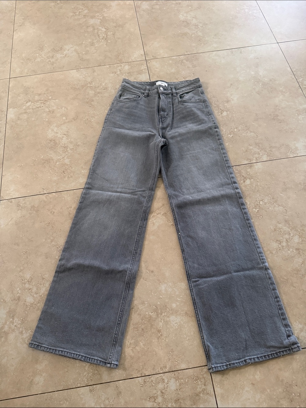 H&M Gray Wide-Leg Jeans